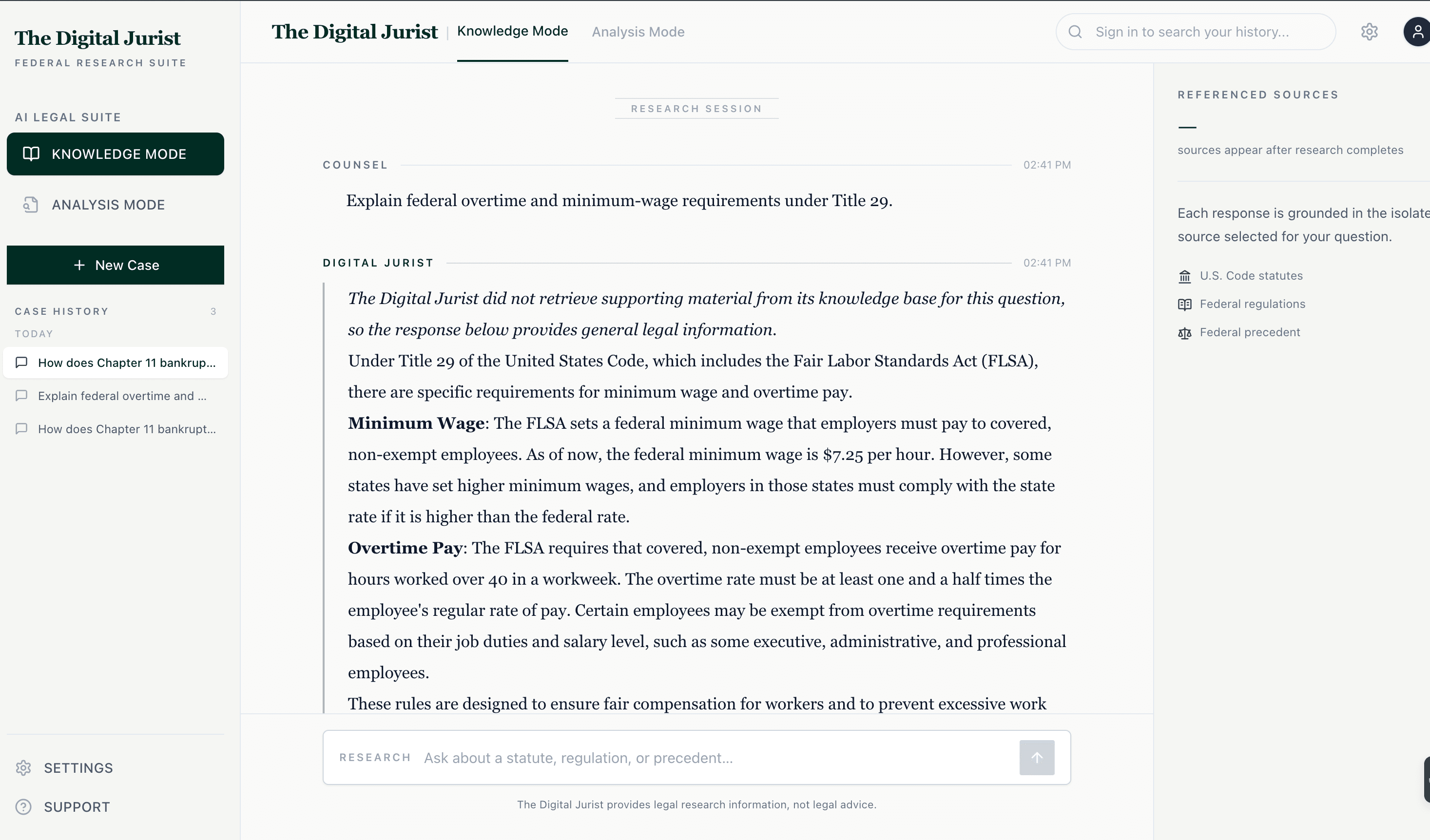 The Digital Jurist screenshot